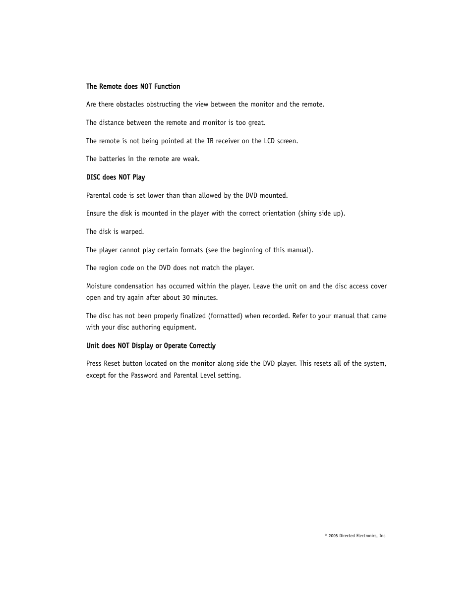 Directed Electronics OHD1021A User Manual | Page 40 / 42