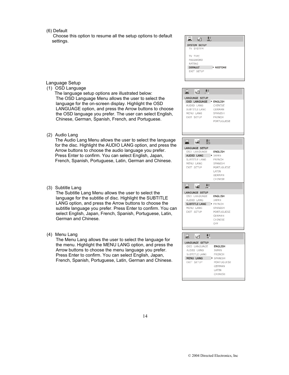 Directed Electronics OHD1502 User Manual | Page 19 / 27