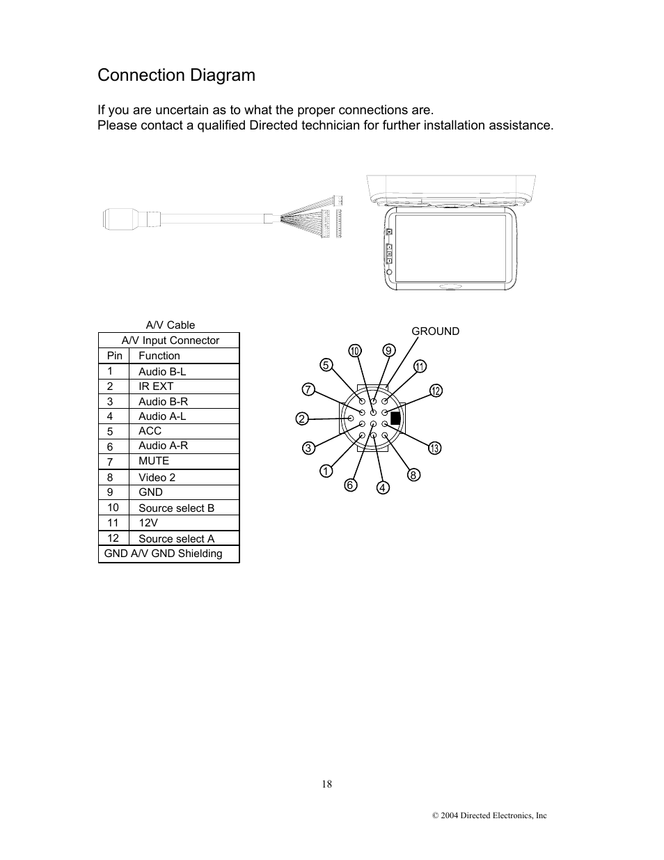 Connection diagram | Directed Electronics OHD1502 User Manual | Page 22 / 27