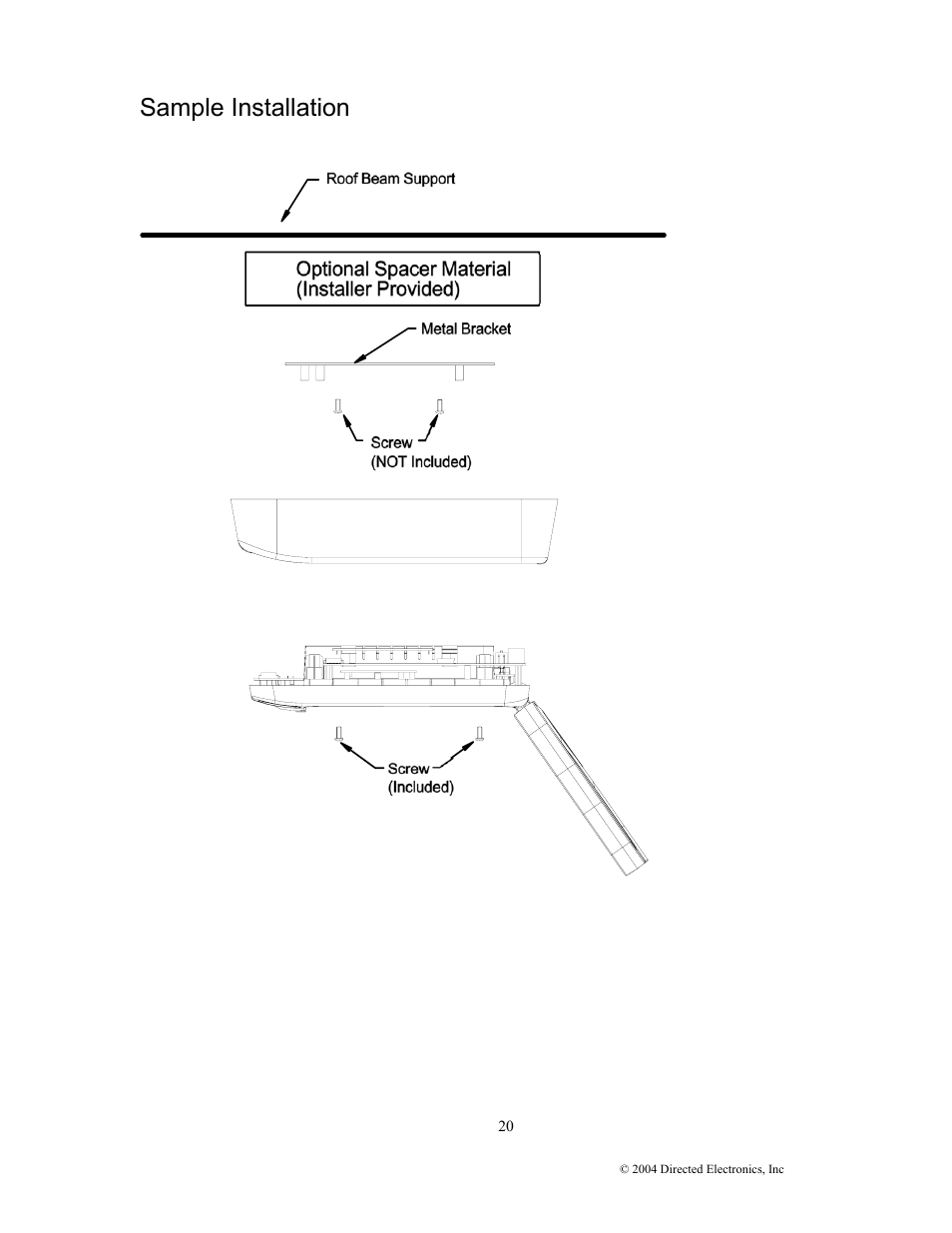 Sample installation | Directed Electronics OHD1502 User Manual | Page 24 / 27