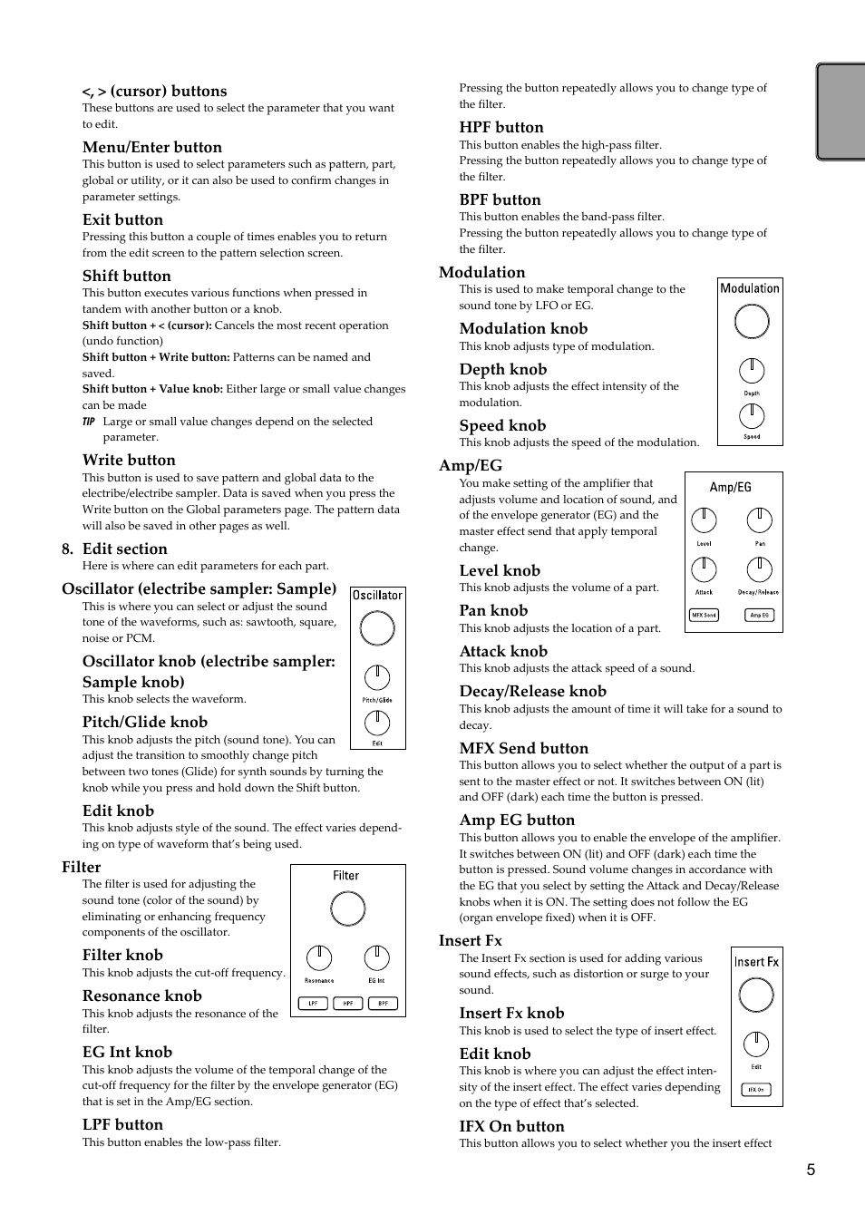 KORG Electribe Sampler Music Production Station with V2.0 Software (Red) User Manual | Page 5 / 112