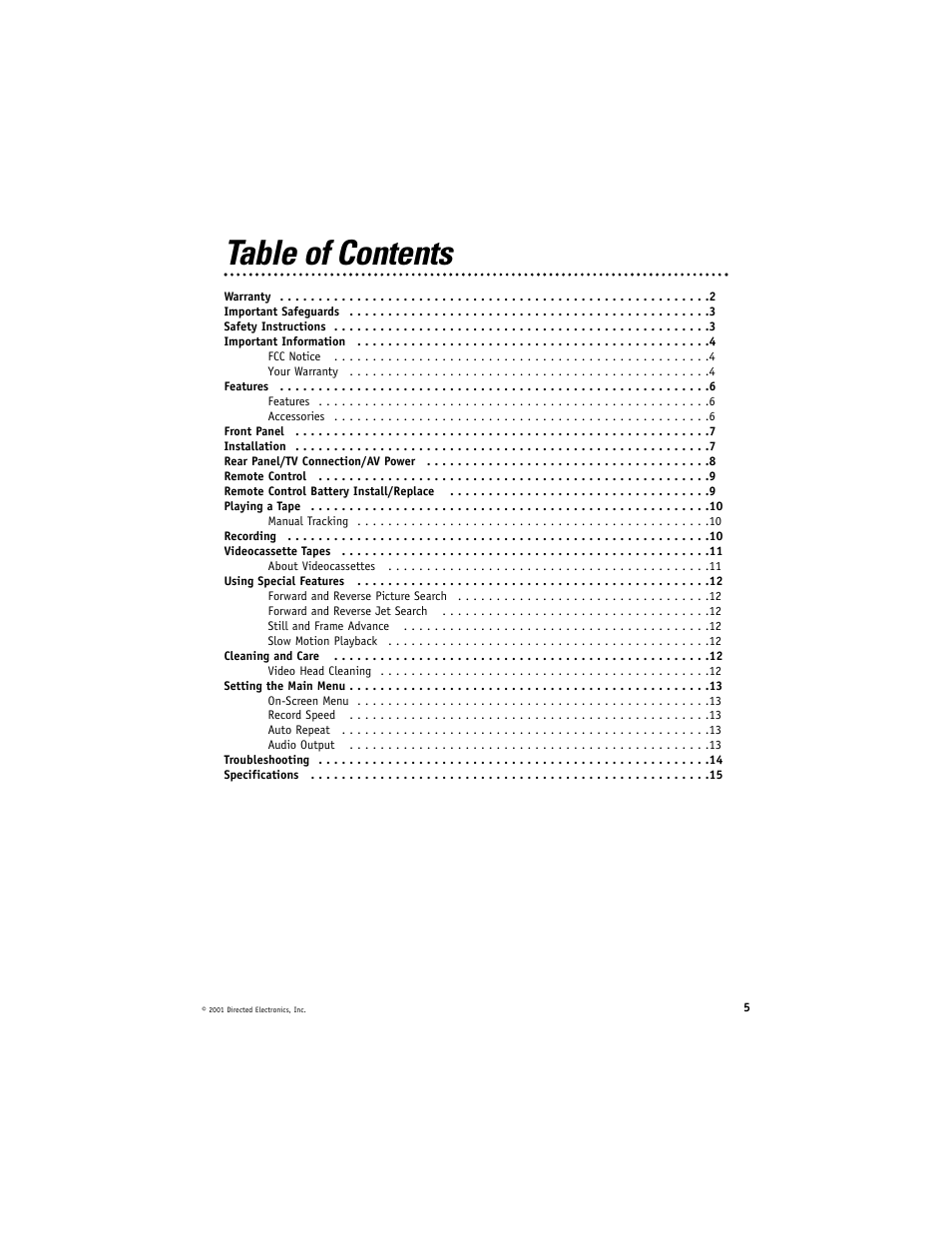 Directed Electronics VC2010 User Manual | Page 5 / 16