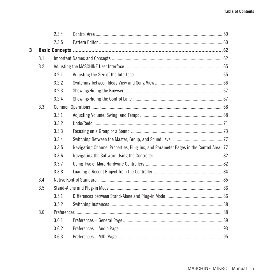 Native Instruments MASCHINE MIKRO MK3 Groove Production Studio (Black) User Manual | Page 5 / 807