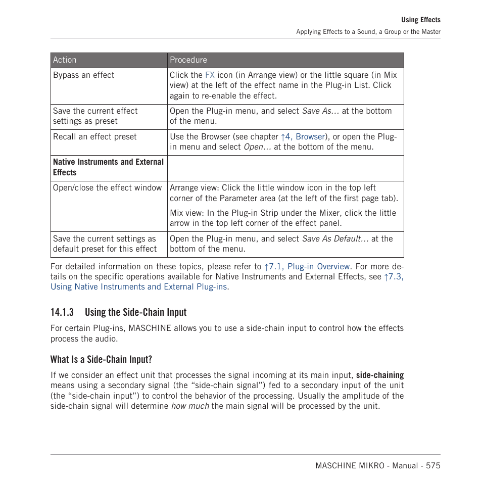 Using the side-chain input, 3 using the side-chain input, What is a side-chain input | Native Instruments MASCHINE MIKRO MK3 Groove Production Studio (Black) User Manual | Page 575 / 807