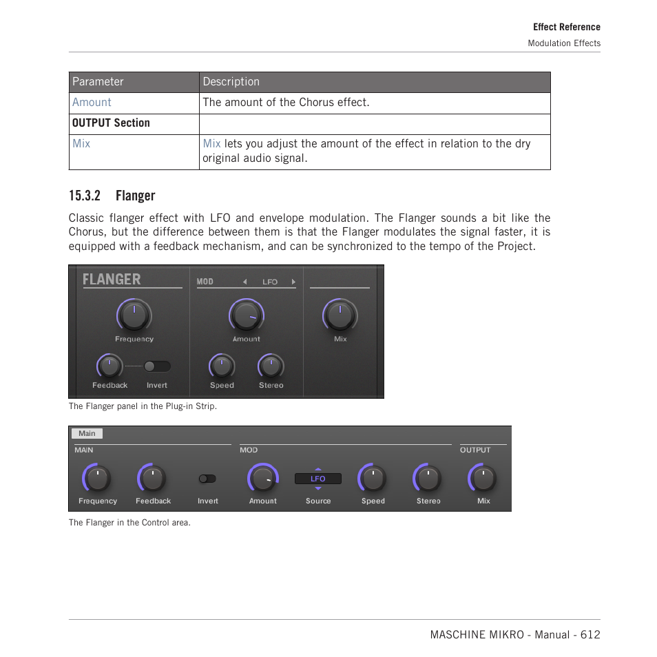 Flanger, 2 flanger | Native Instruments MASCHINE MIKRO MK3 Groove Production Studio (Black) User Manual | Page 612 / 807