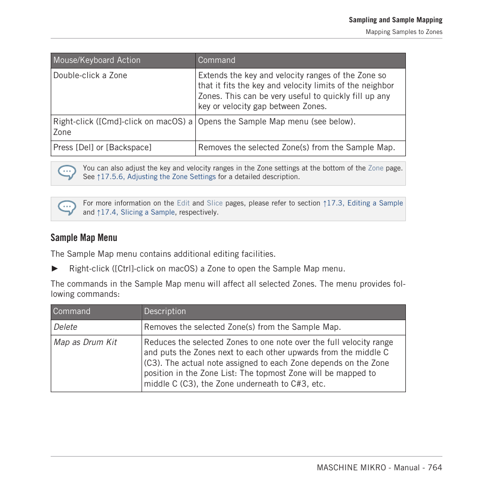 Sample map menu | Native Instruments MASCHINE MIKRO MK3 Groove Production Studio (Black) User Manual | Page 764 / 807