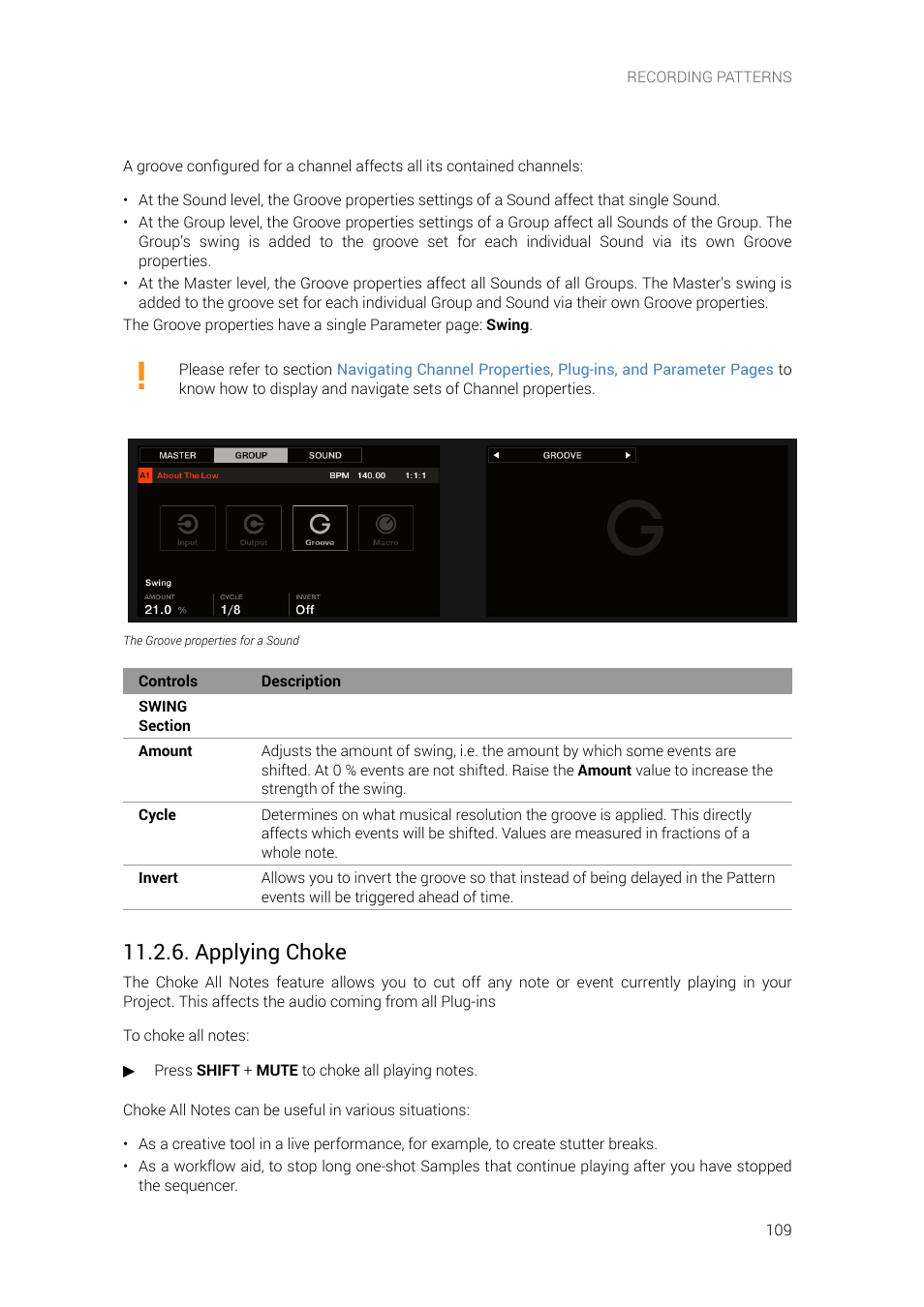 Applying choke | Native Instruments MASCHINE+ Standalone Production and Performance Instrument User Manual | Page 116 / 215