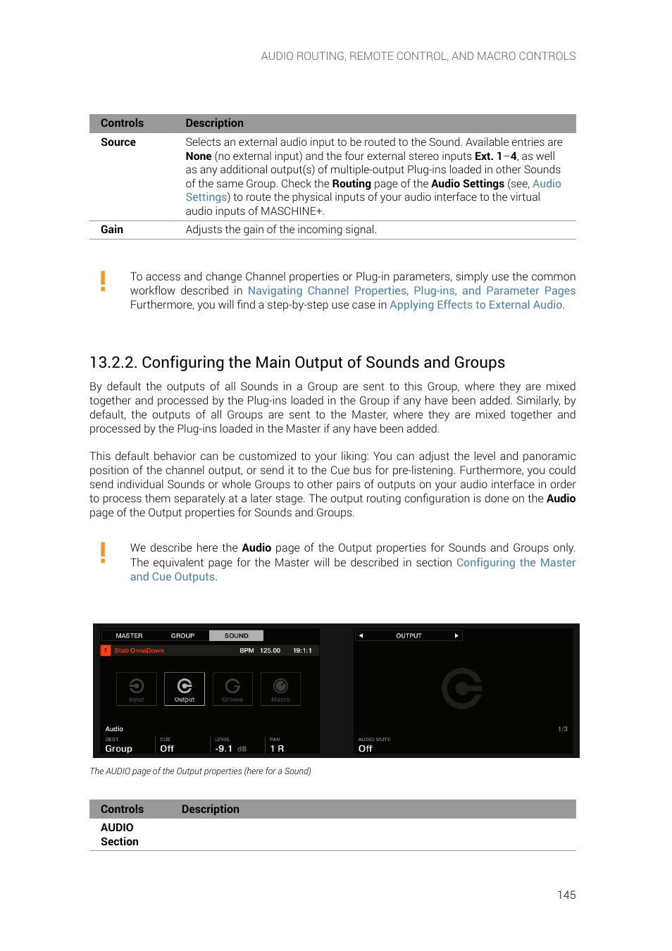 Configuring the main output of sounds and groups, For mor | Native Instruments MASCHINE+ Standalone Production and Performance Instrument User Manual | Page 152 / 215
