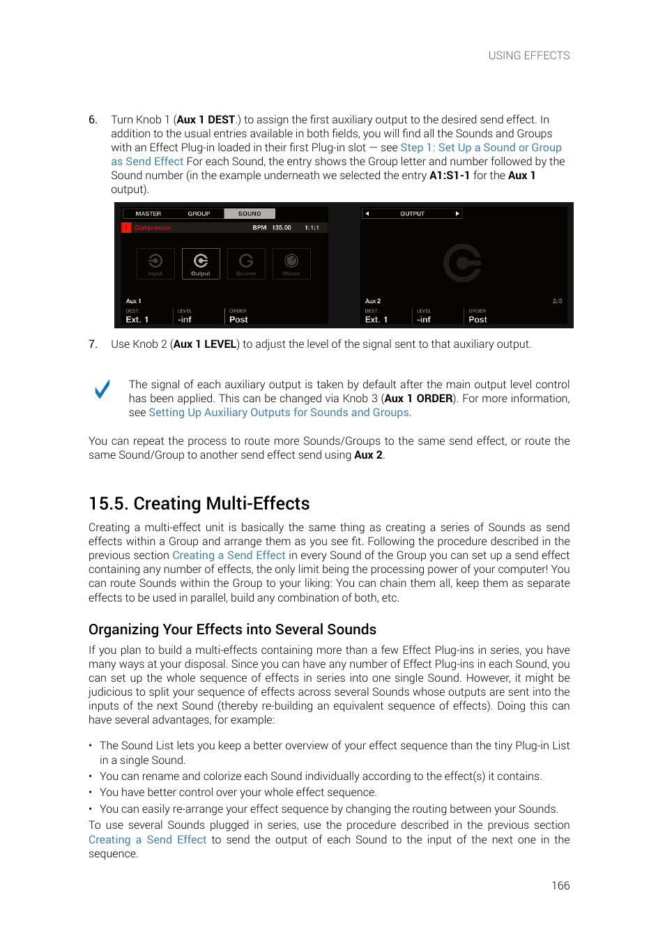 Creating multi-effects, Organizing your effects into several sounds | Native Instruments MASCHINE+ Standalone Production and Performance Instrument User Manual | Page 173 / 215