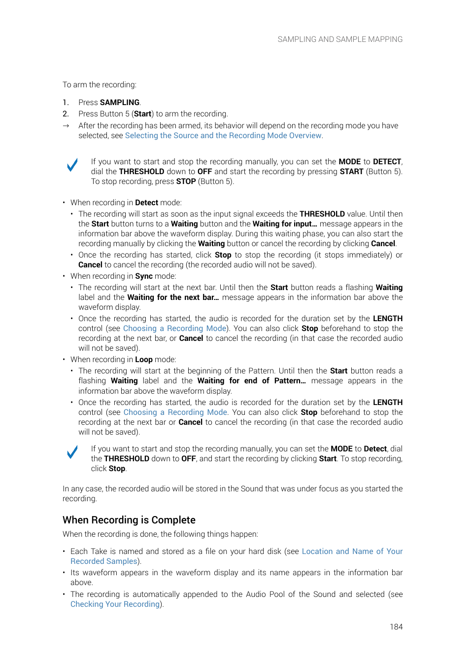 When recording is complete | Native Instruments MASCHINE+ Standalone Production and Performance Instrument User Manual | Page 191 / 215