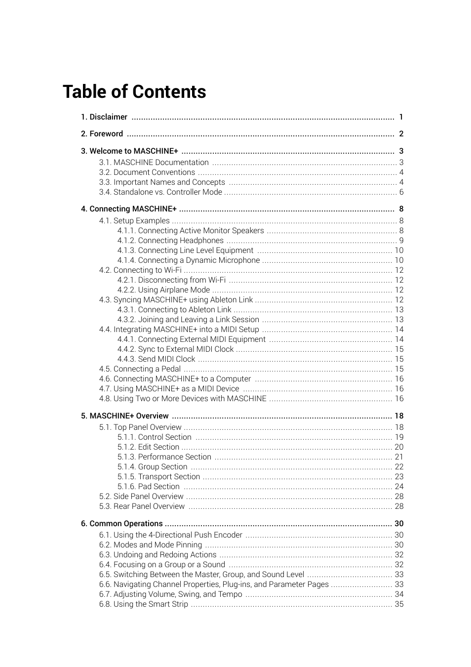 Native Instruments MASCHINE+ Standalone Production and Performance Instrument User Manual | Page 2 / 215