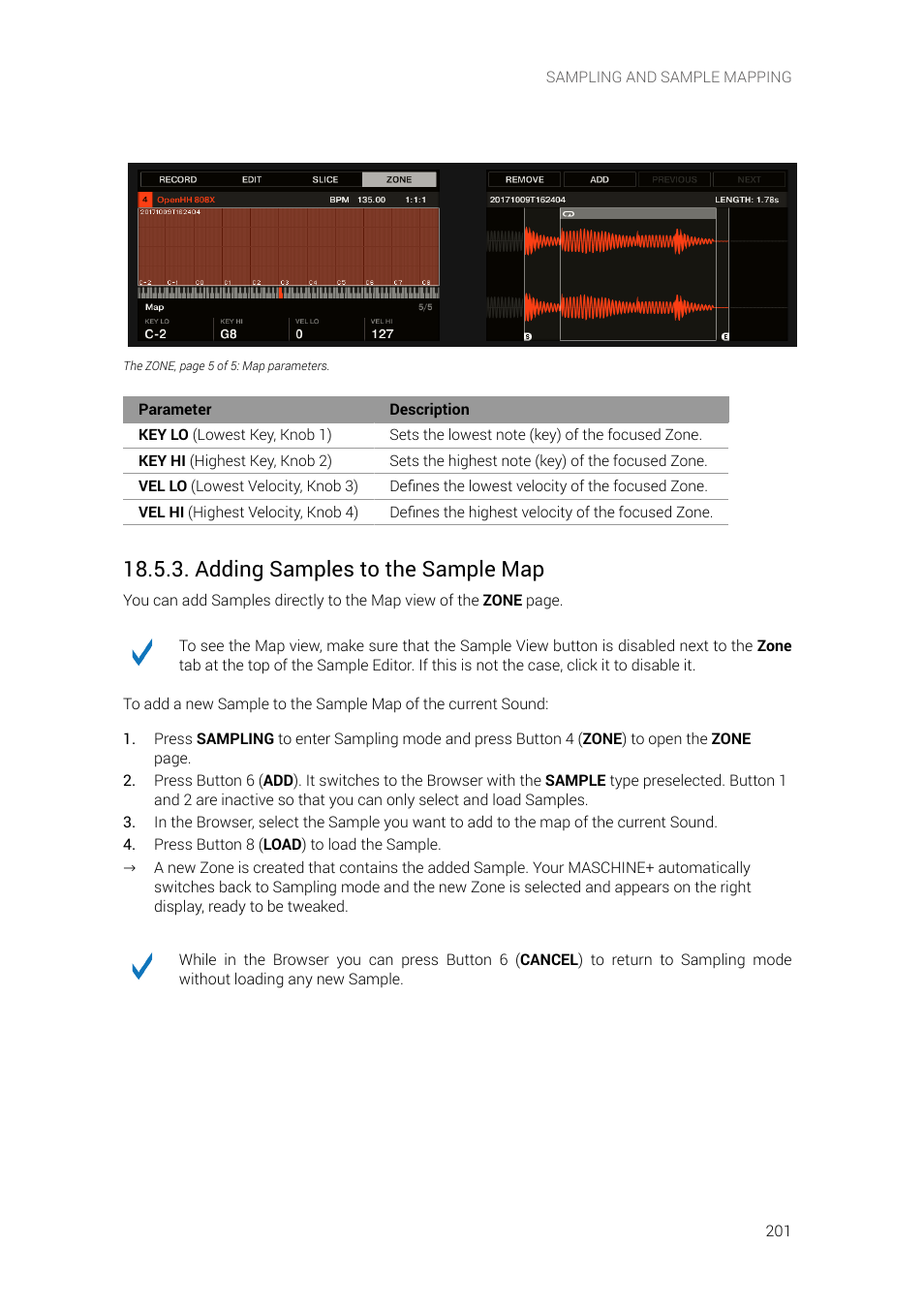 Adding samples to the sample map | Native Instruments MASCHINE+ Standalone Production and Performance Instrument User Manual | Page 208 / 215