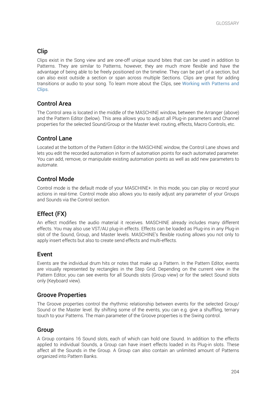 Native Instruments MASCHINE+ Standalone Production and Performance Instrument User Manual | Page 211 / 215
