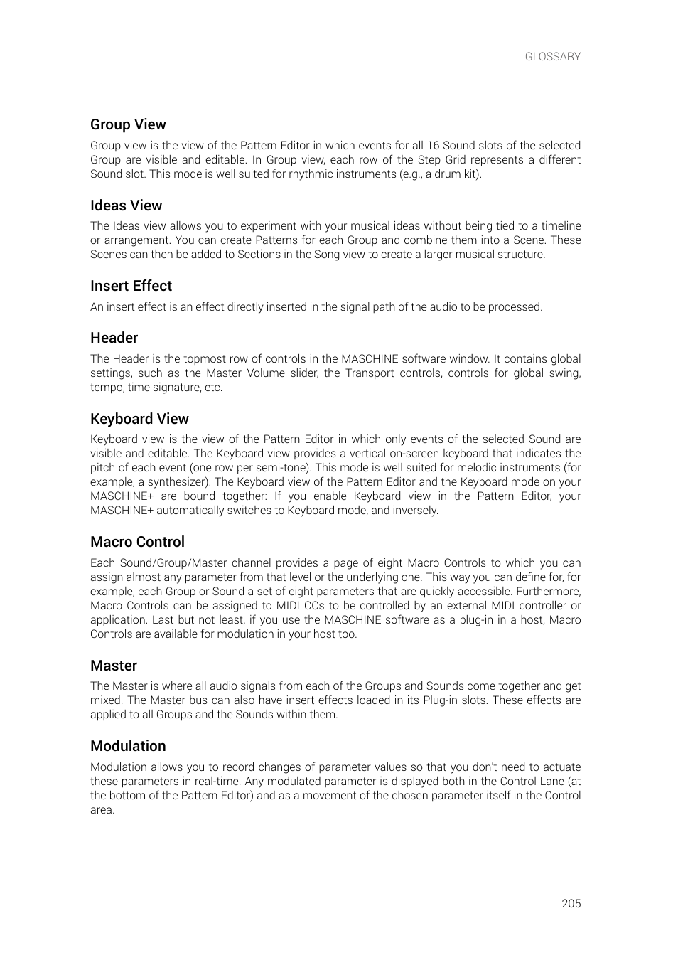 Native Instruments MASCHINE+ Standalone Production and Performance Instrument User Manual | Page 212 / 215