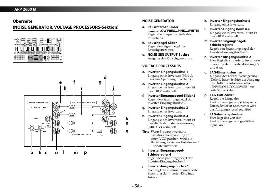 KORG ARP 2600 M Analog Synthesizer Module with Carrying Case User Manual | Page 58 / 116