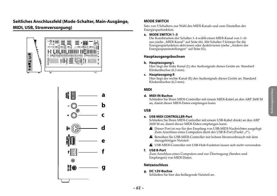 KORG ARP 2600 M Analog Synthesizer Module with Carrying Case User Manual | Page 61 / 116