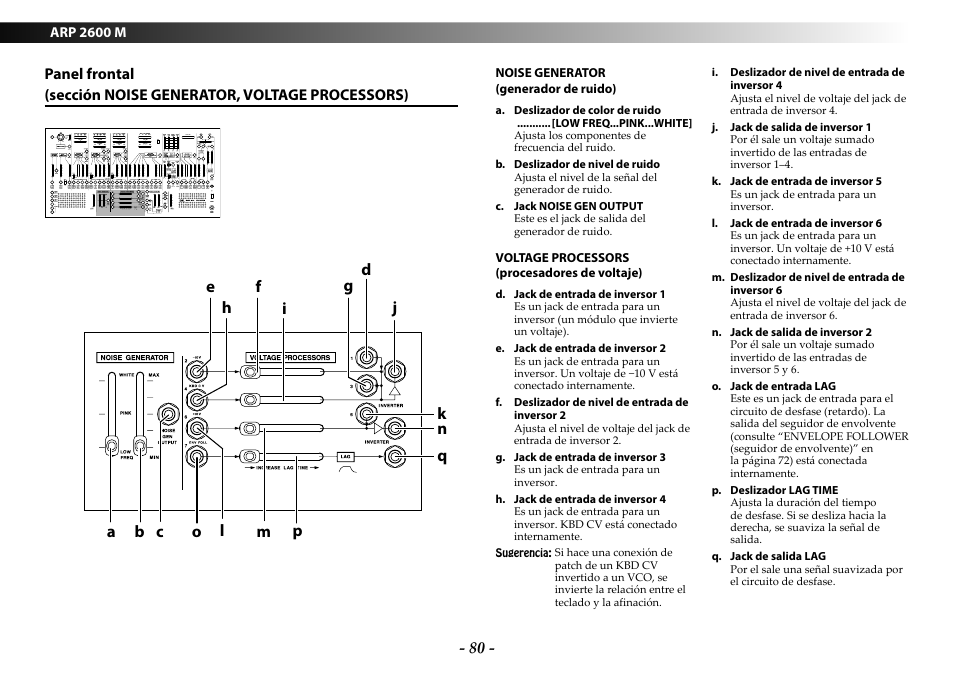 KORG ARP 2600 M Analog Synthesizer Module with Carrying Case User Manual | Page 80 / 116