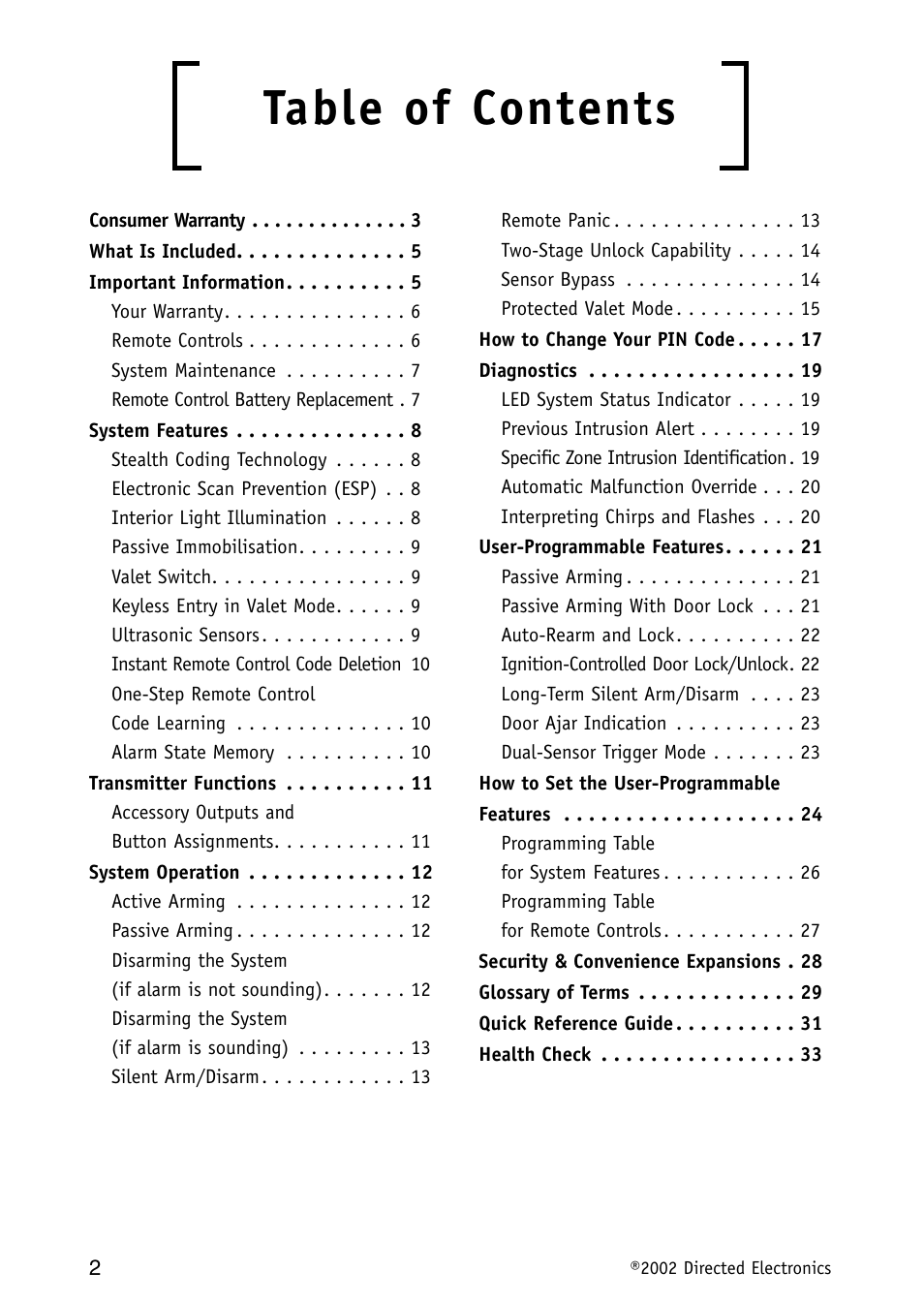 Directed Electronics MAXX3 User Manual | Page 2 / 34