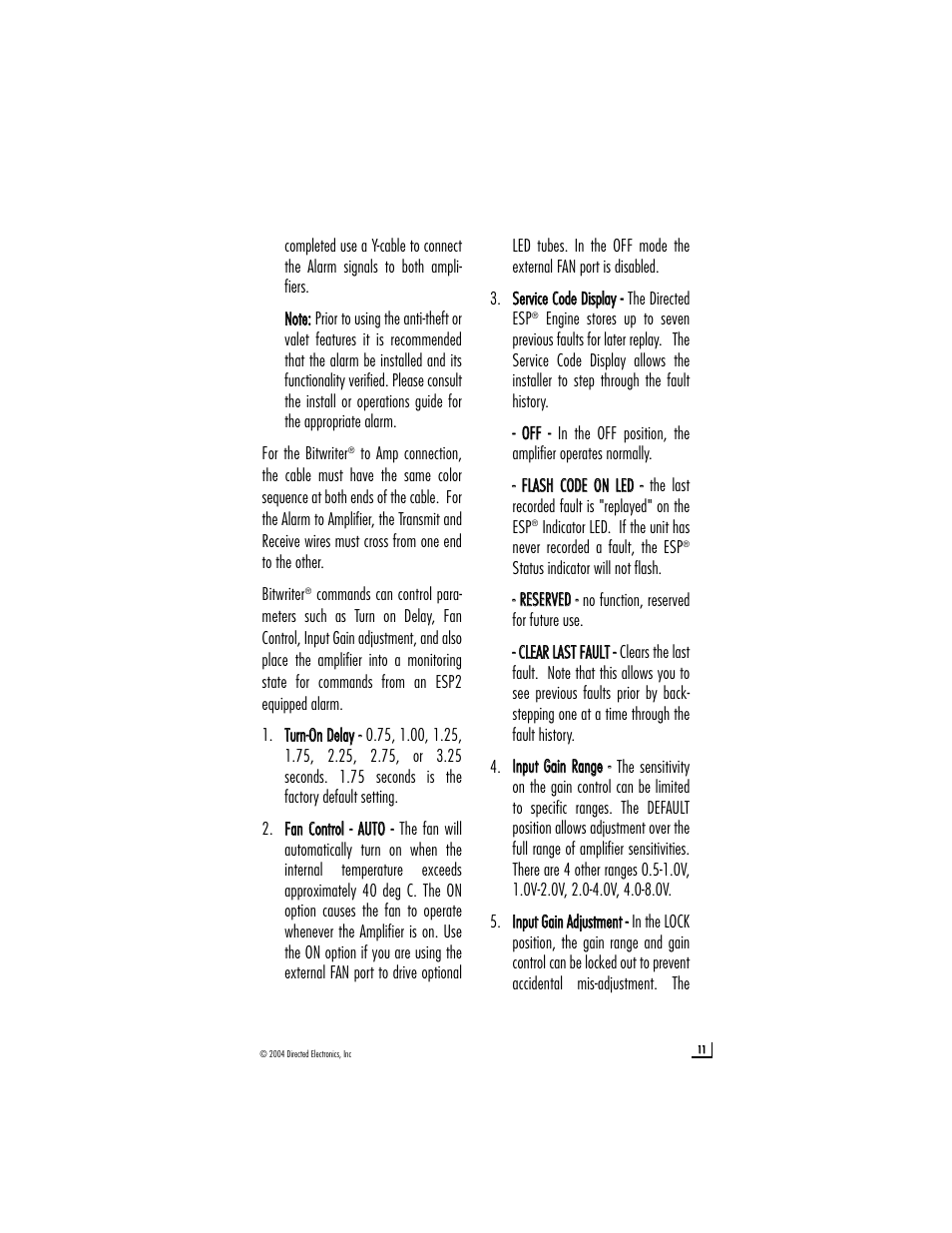 Directed Electronics A1004 User Manual | Page 11 / 23