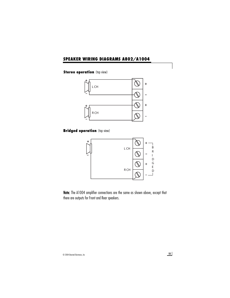 Directed Electronics A1004 User Manual | Page 15 / 23