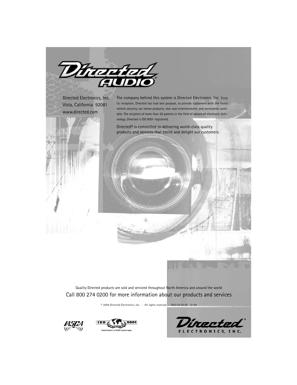 Directed Electronics A1004 User Manual | Page 23 / 23
