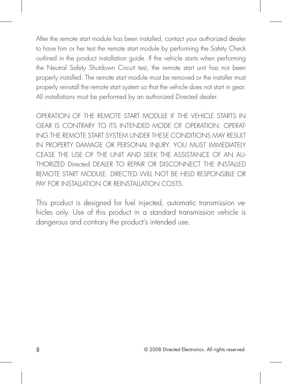 Directed Electronics 4113 User Manual | Page 8 / 20