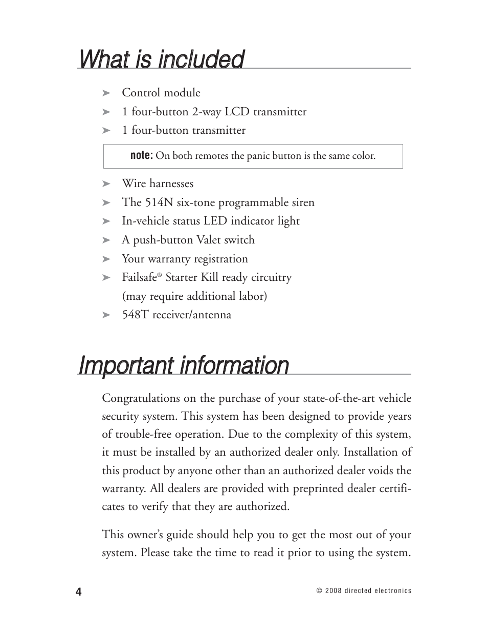 Wwh ha att iiss iin nc cllu ud de ed d | Directed Electronics Matrix1X User Manual | Page 9 / 51