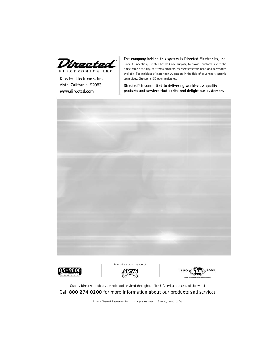 Directed Electronics s650 User Manual | Page 12 / 12