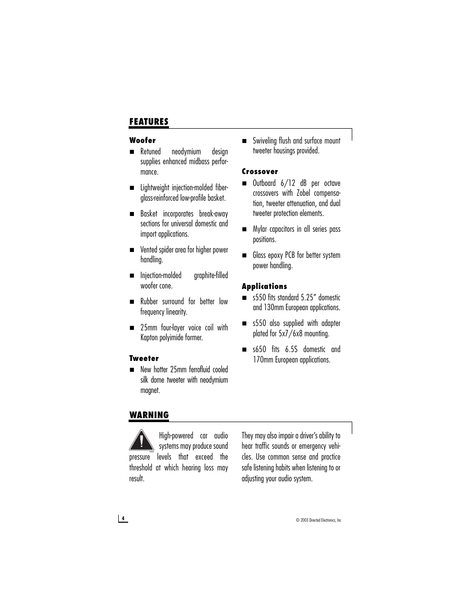 Directed Electronics s650 User Manual | Page 4 / 12