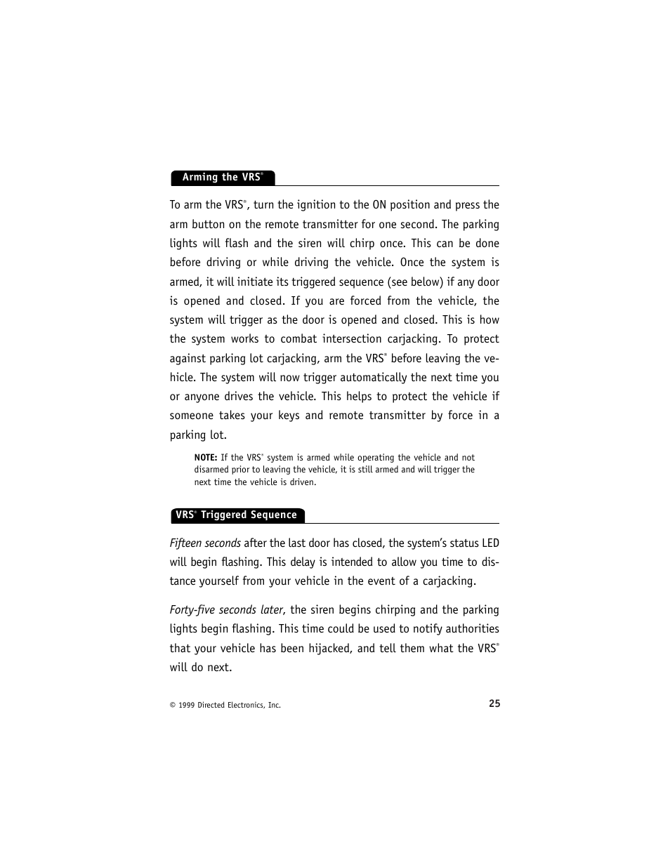 Directed Electronics 6000 User Manual | Page 29 / 40