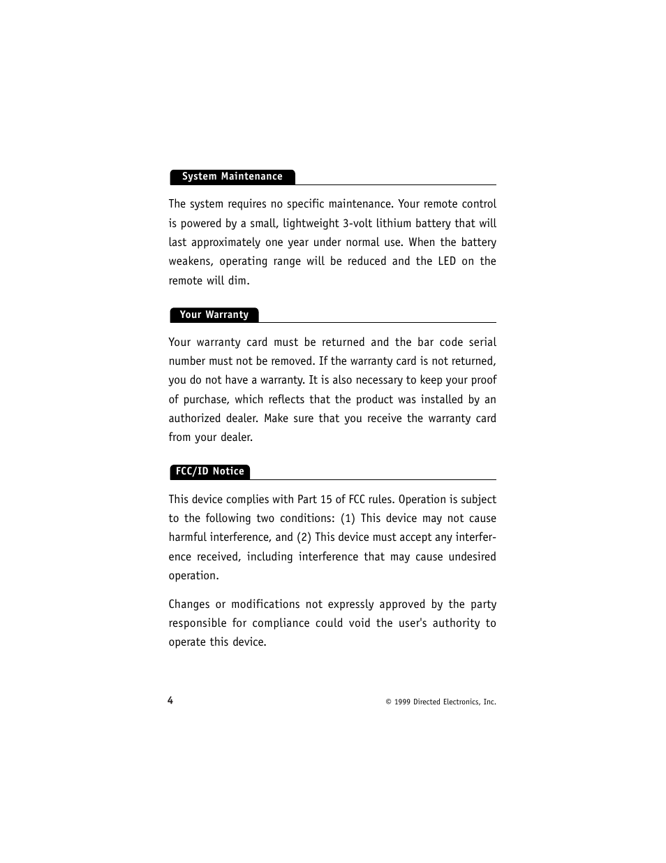 Directed Electronics 6000 User Manual | Page 8 / 40