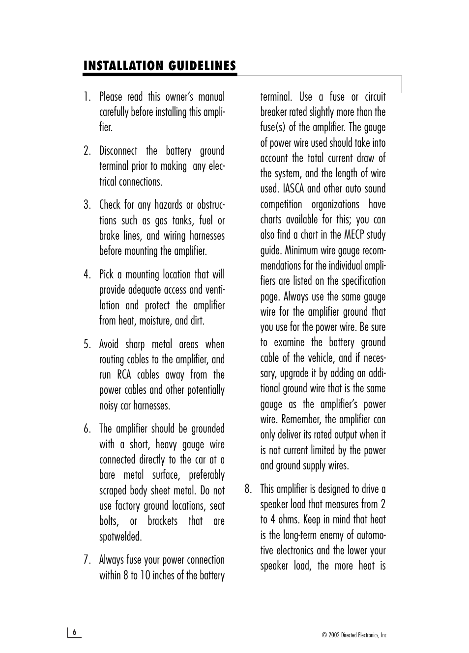 Directed Electronics 64601910 d2500.1 User Manual | Page 6 / 20