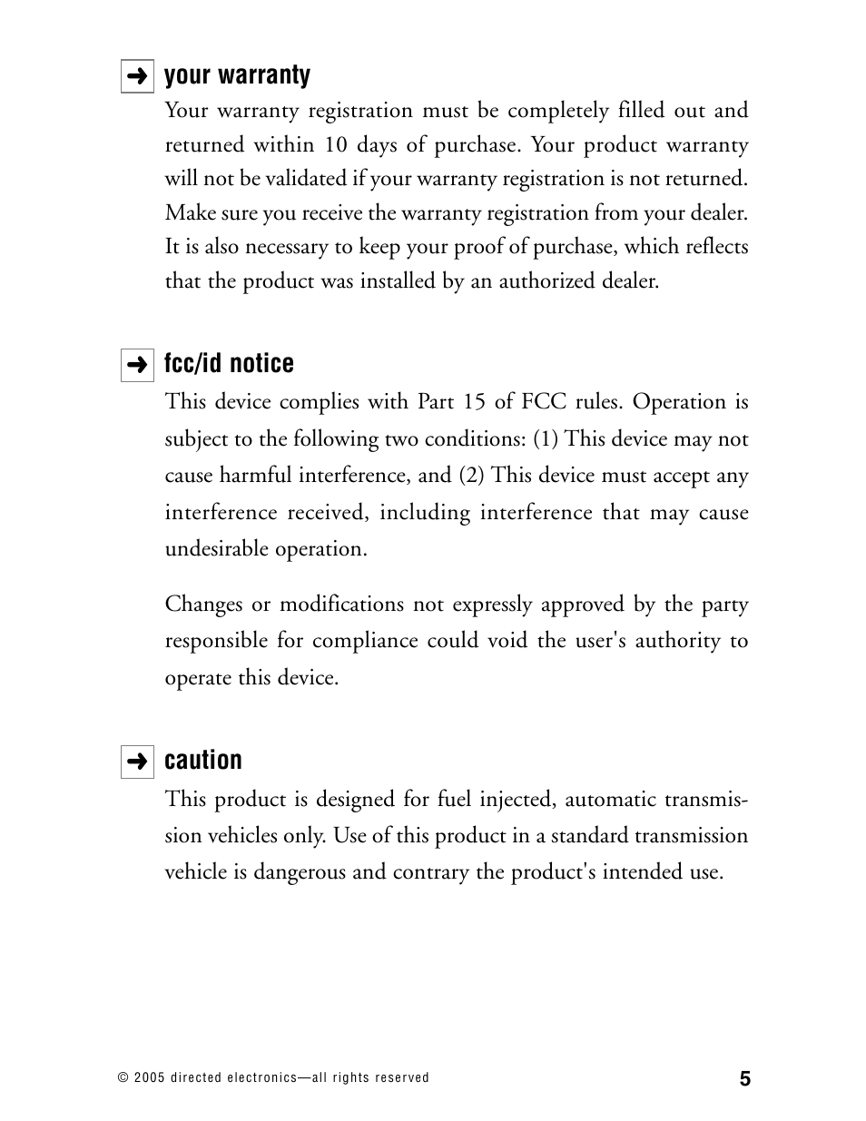 Directed Electronics 881XP User Manual | Page 8 / 57