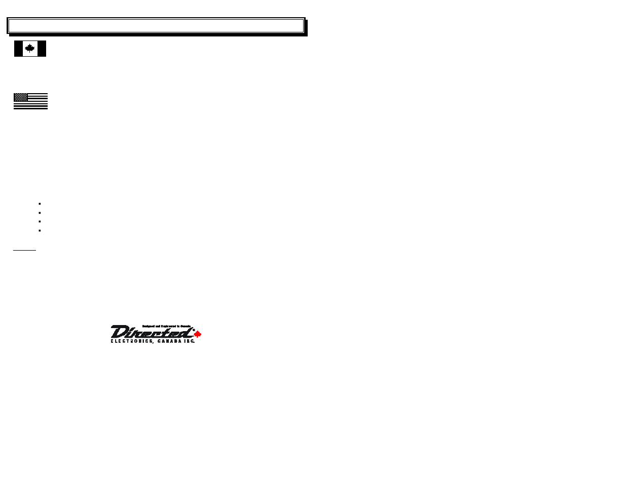 Government regulations | Directed Electronics RSS-2514XR User Manual | Page 2 / 20