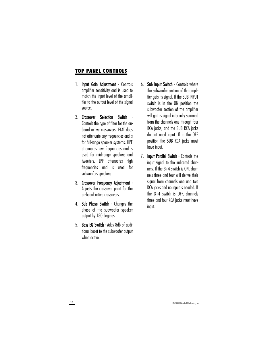 Directed Electronics 600/5 User Manual | Page 10 / 16
