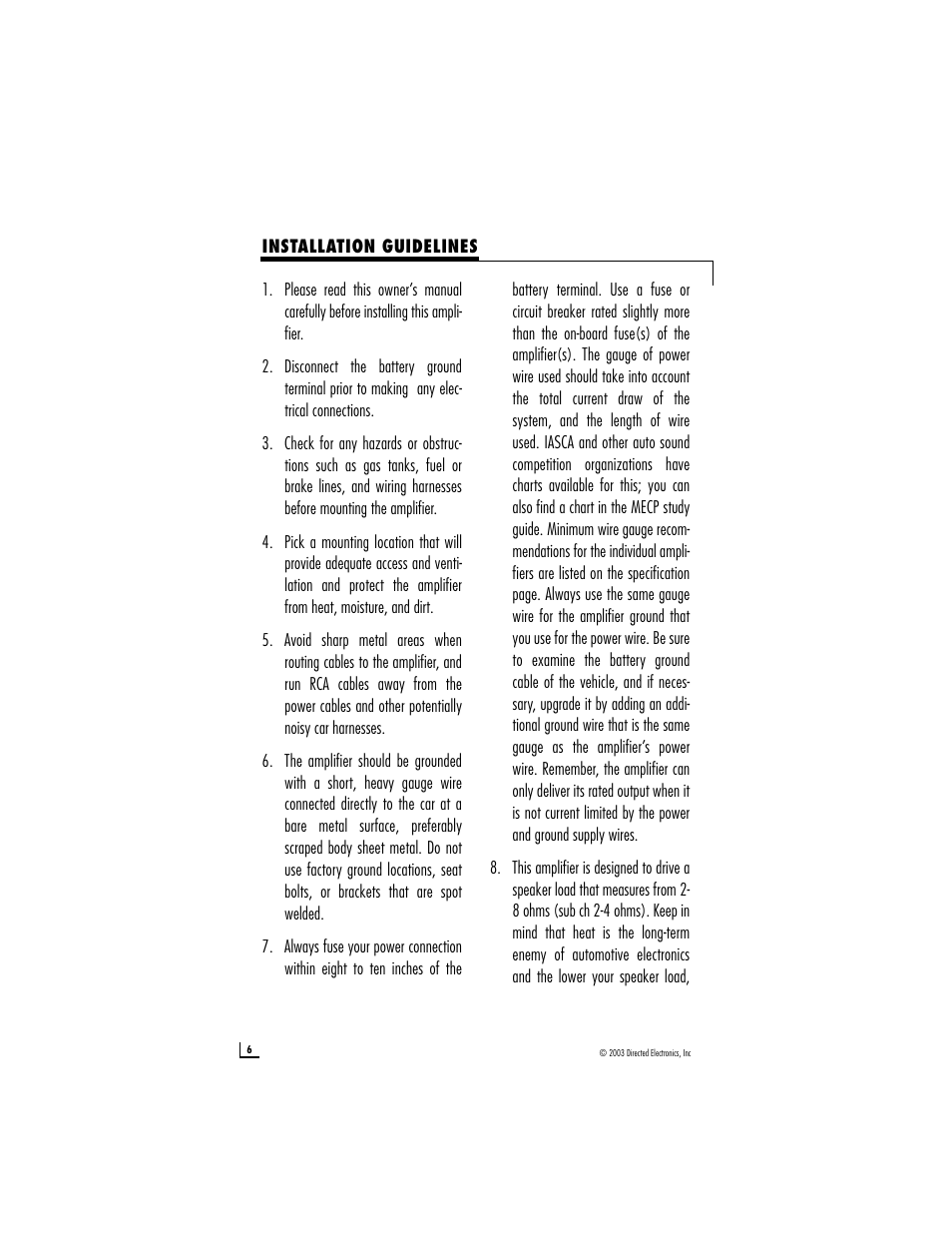 Directed Electronics 600/5 User Manual | Page 6 / 16