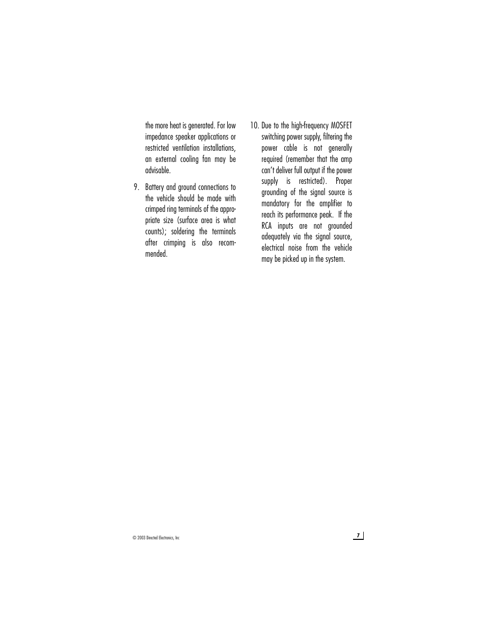 Directed Electronics 600/5 User Manual | Page 7 / 16