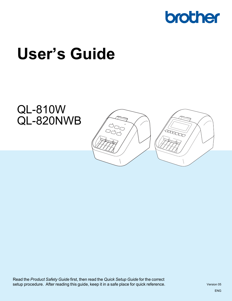 Brother QL-810W Ultra-Fast Label Printer with Wireless Networking User Manual | 214 pages