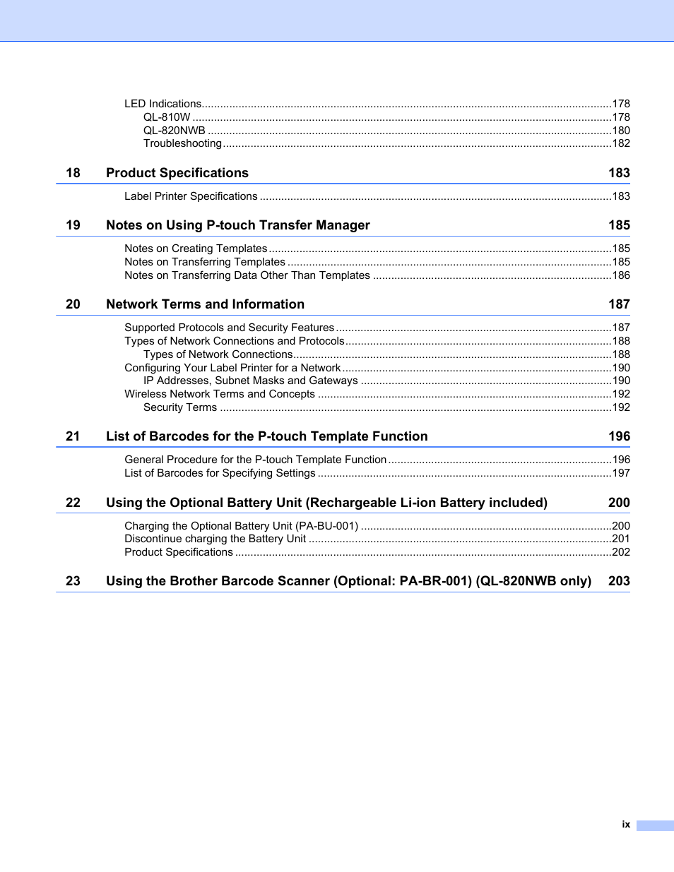 Brother QL-810W Ultra-Fast Label Printer with Wireless Networking User Manual | Page 10 / 214