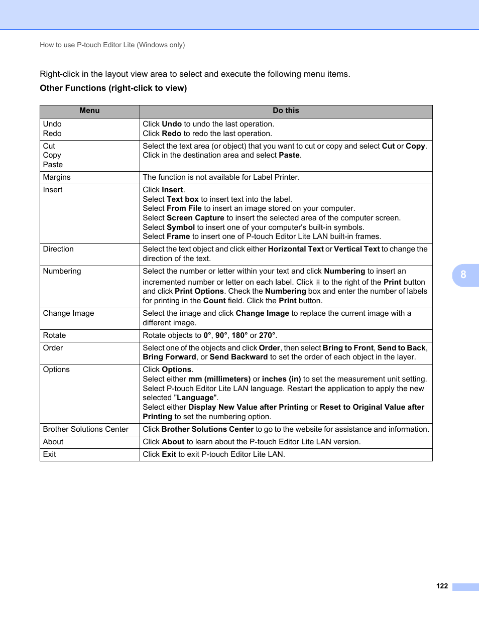 Brother QL-810W Ultra-Fast Label Printer with Wireless Networking User Manual | Page 132 / 214