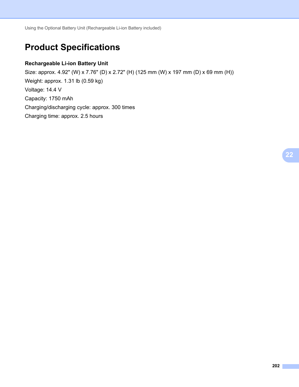 Product specifications | Brother QL-810W Ultra-Fast Label Printer with Wireless Networking User Manual | Page 212 / 214