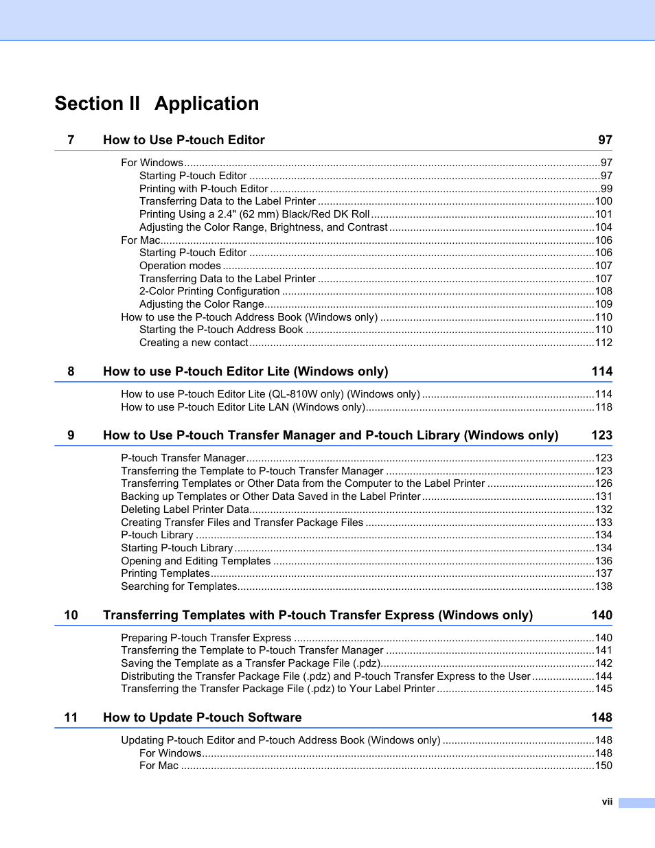 Brother QL-810W Ultra-Fast Label Printer with Wireless Networking User Manual | Page 8 / 214