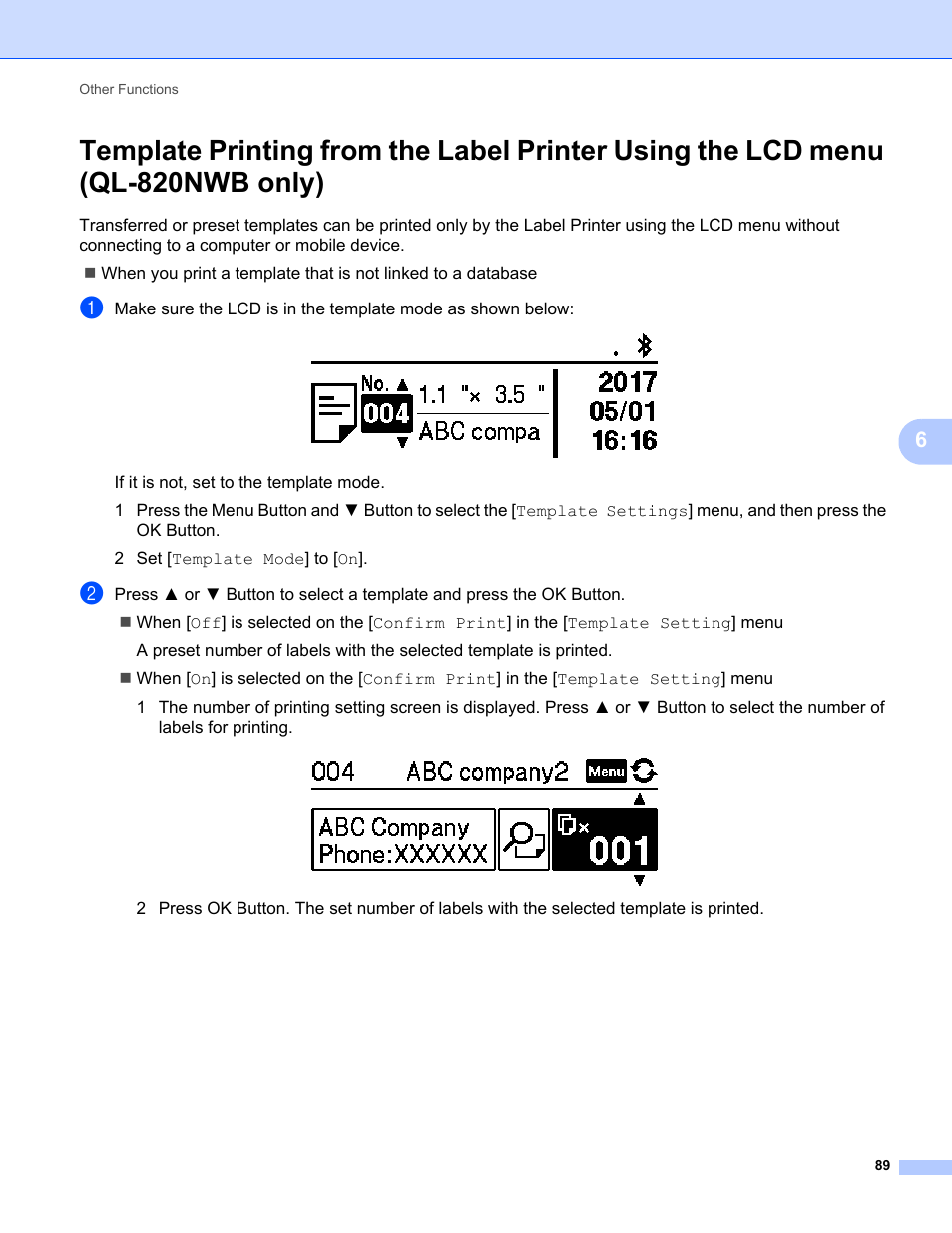 Brother QL-810W Ultra-Fast Label Printer with Wireless Networking User Manual | Page 99 / 214