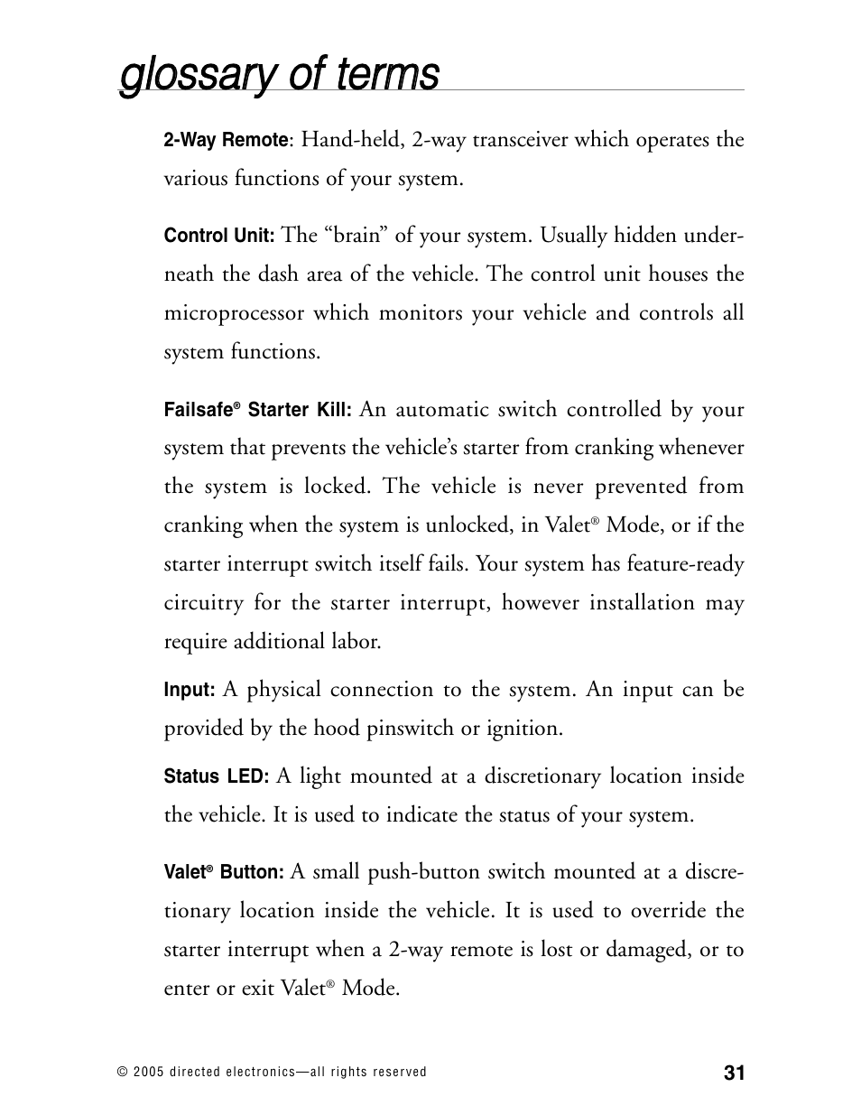 Directed Electronics 571XV User Manual | Page 34 / 39