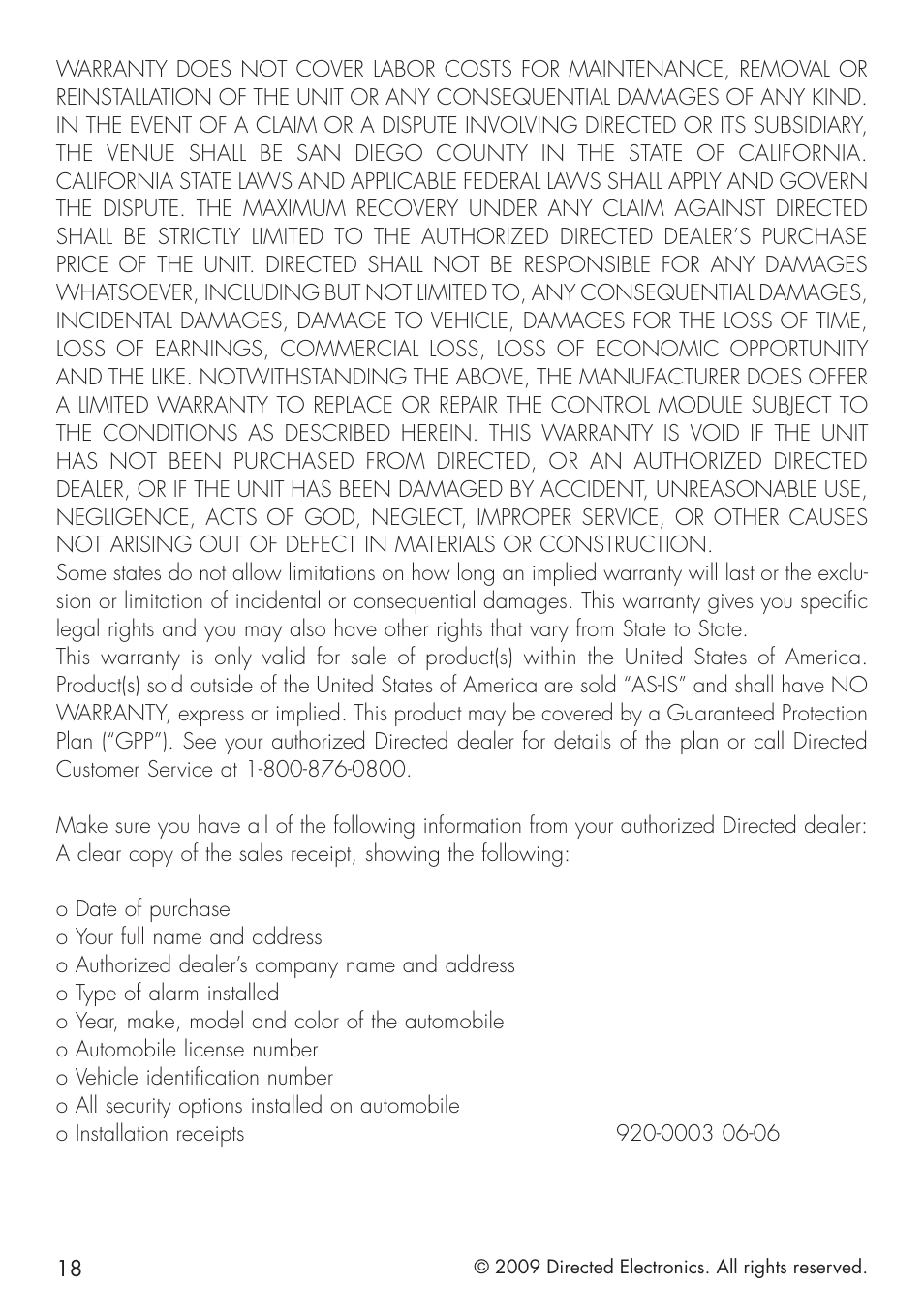 Directed Electronics PYTHON 413 User Manual | Page 24 / 28