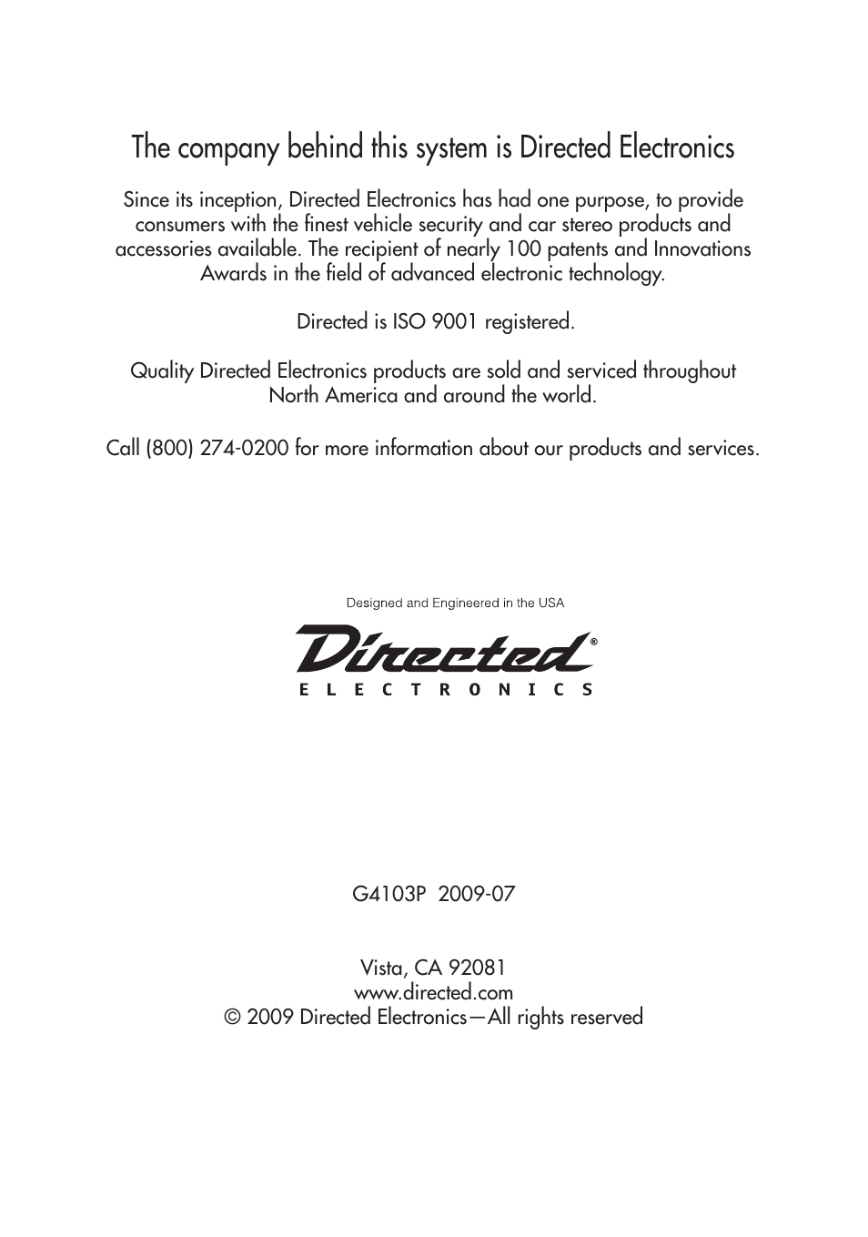 Directed Electronics PYTHON 413 User Manual | Page 28 / 28