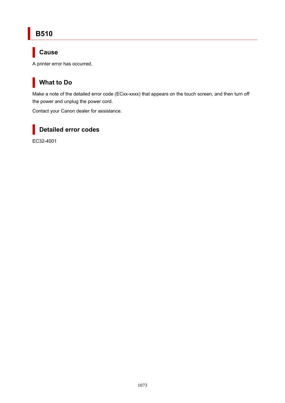 B510 3, B510 | Canon imagePROGRAF TX-3100 36" Printer with Basket User Manual | Page 1073 / 1073