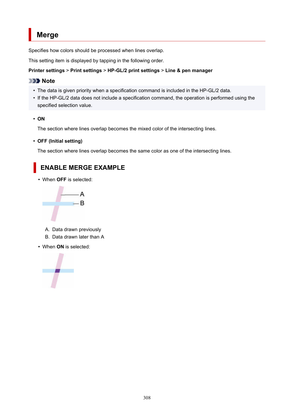 Merge, Enable merge example | Canon imagePROGRAF TX-3100 36" Printer with Basket User Manual | Page 308 / 1073