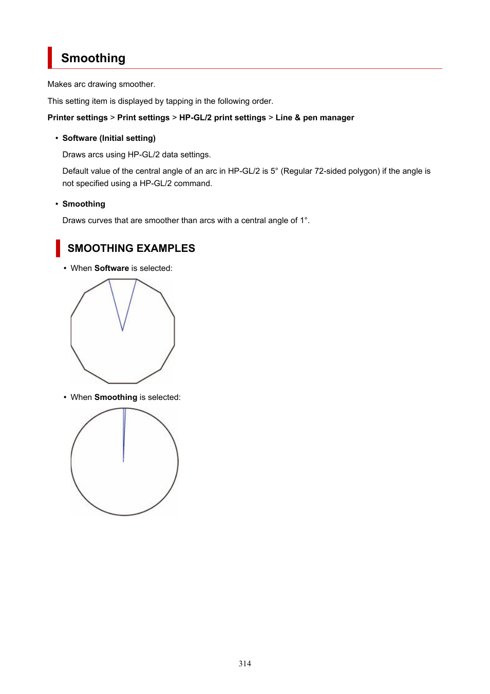 Smoothing, Smoothing examples | Canon imagePROGRAF TX-3100 36" Printer with Basket User Manual | Page 314 / 1073