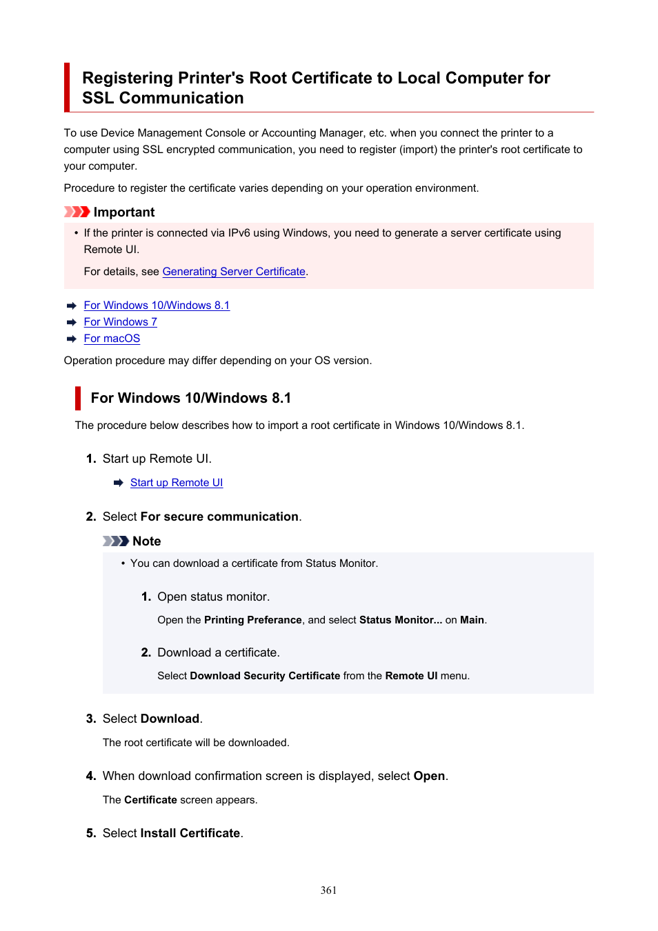 For windows 10/windows 8.1 | Canon imagePROGRAF TX-3100 36" Printer with Basket User Manual | Page 361 / 1073